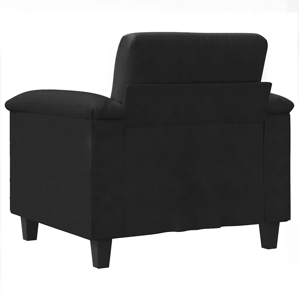 Divano Sedia-Poltrona Nera 60 cm in Microfibra