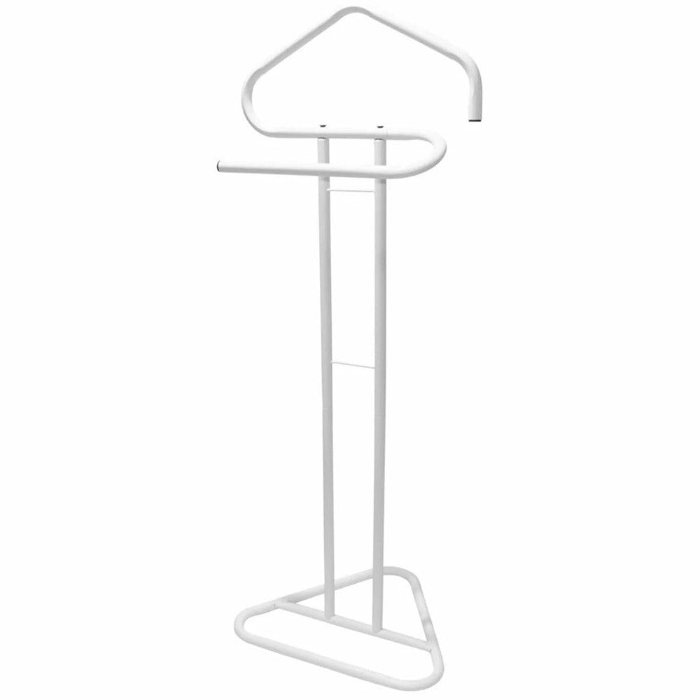 Trade Shop - Appendiabiti Da Terra 2 Posti Attaccapanni Stand Guardaroba In Metallo 43,5x36x110,5cm -