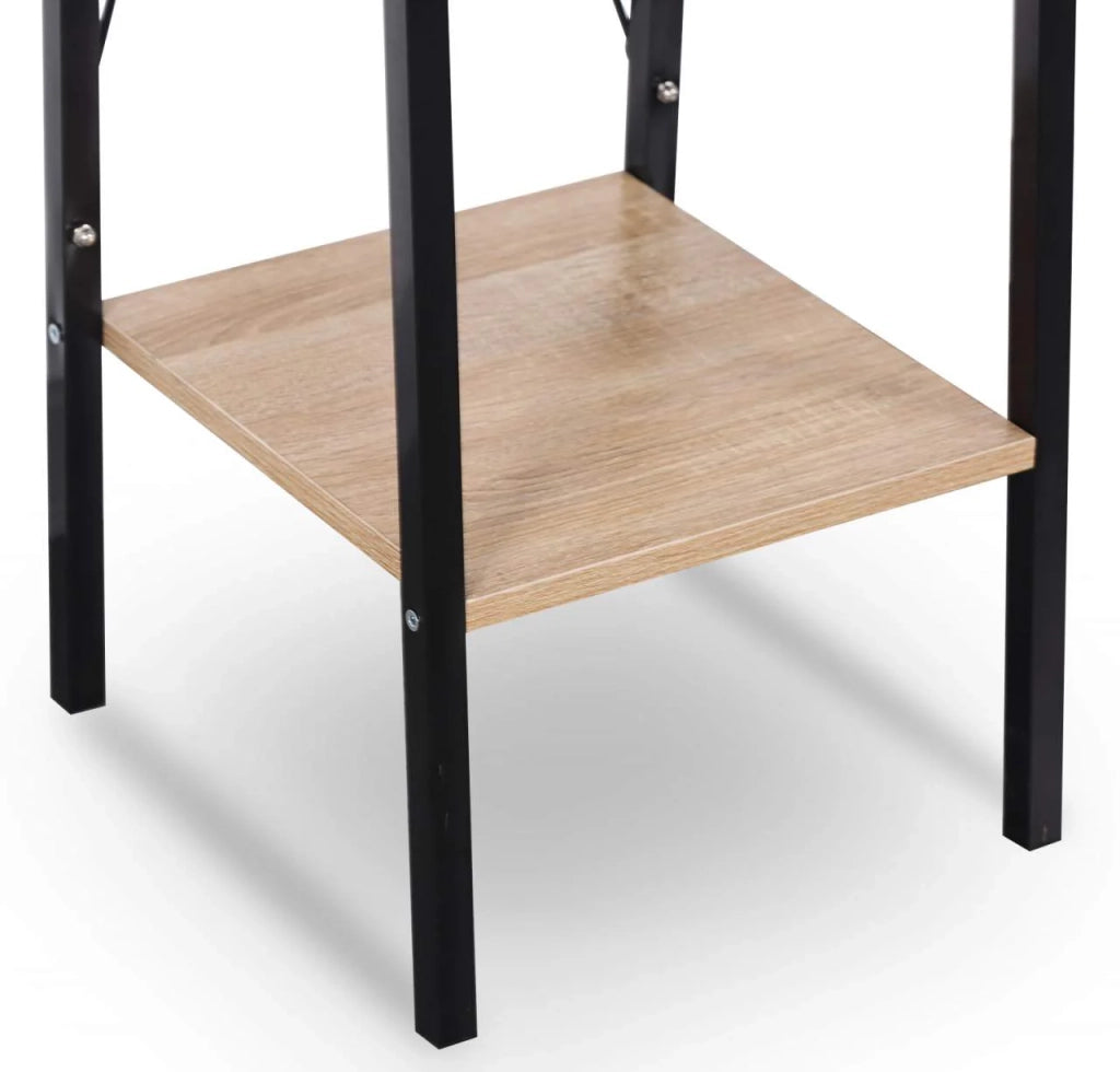 Scaffale autoportante in metallo e legno con 4 ripiani modello marrone e nero 19_0000581