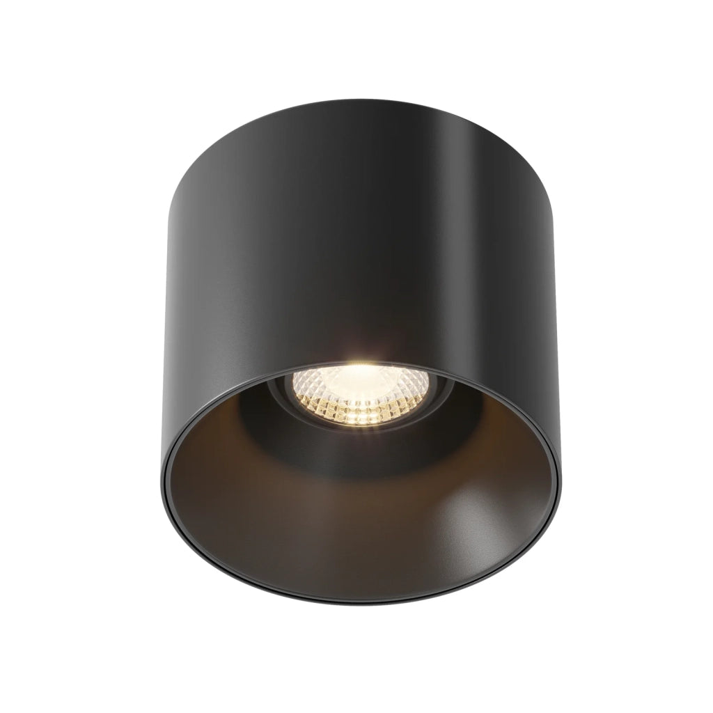 Maytoni Lampada da soffitto moderna Alfa LED 1 luce LED integrato nero metallo