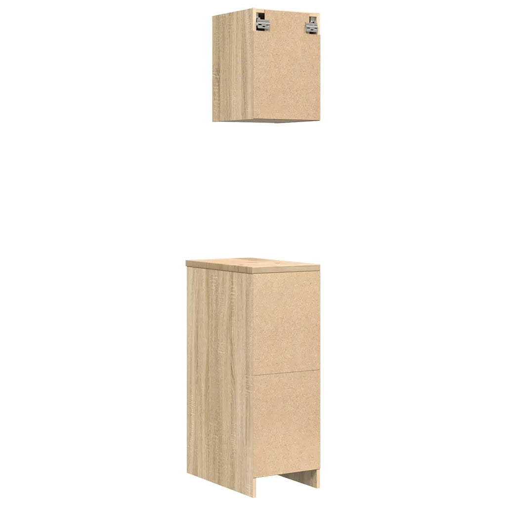 Armadi da Garage 2 pz Rovere Sonoma in Legno Multistrato 3328316
