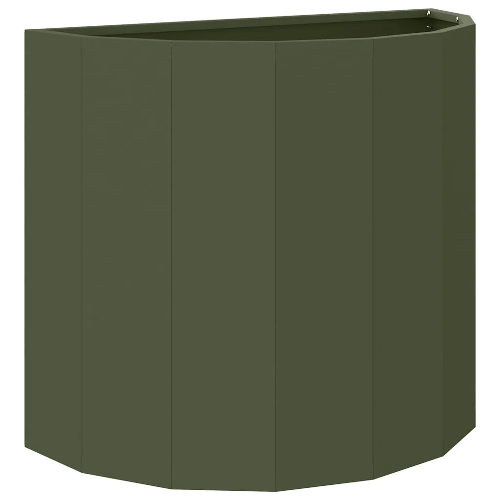 Fioriera Verde oliva 60 x 30 x 50 cm Acciaio