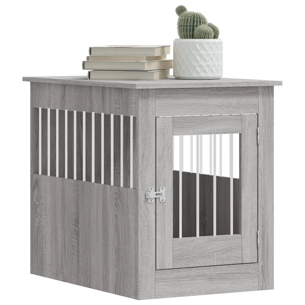 Gabbia Cani da Arredamento Grigio Sonoma 55x80x68cm Multistrato 838328