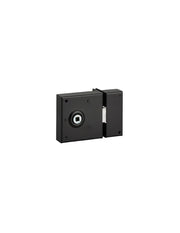 Serratura da applicare per porta interna, catenaccio solo 1/2 giro, asse 45mm, quadro 6mm, 70x70mm, nero - THIRARD