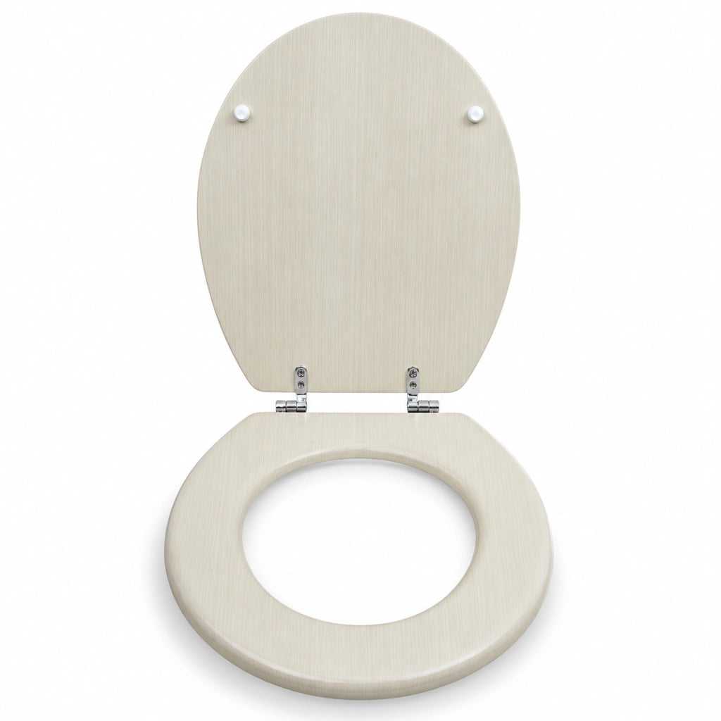 Sedile Copriwater Universale MDF Rovere Chiaro Effetto Legno 94105