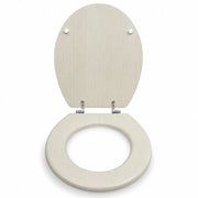 Sedile Copriwater Universale MDF Rovere Chiaro Effetto Legno 94105