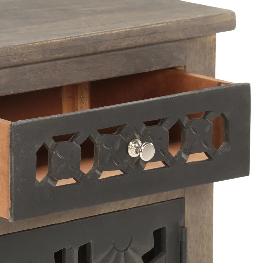 Comodino 40x30x50 cm in Legno Massello di Mango cod mxl 30196