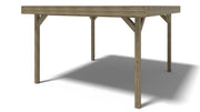 Gazebo da giardino in legno pergola 4.04x4.04 m - Impregnata - ALT24 - ALTANKA