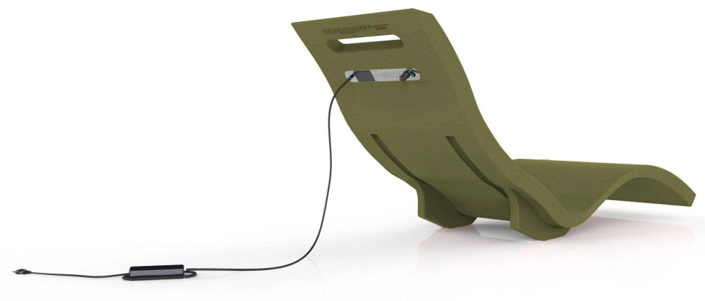 Lettino Chaise Longue Riscaldata da Esterno Giardino Seduta a Terra Arkema Serendipity Hybrida Dove Grey
