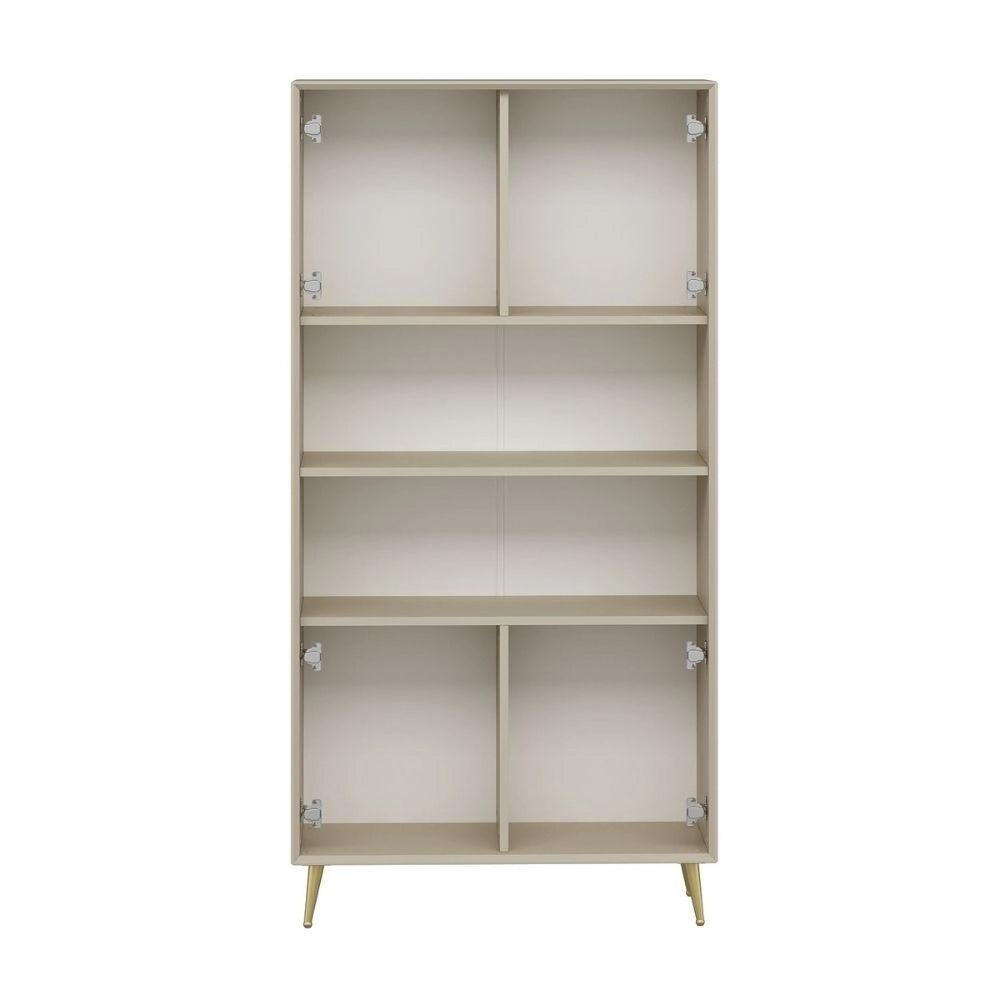 Credenza alta Kale effetto cannettato cashmere 90x35x180H – Eleganza Verticale