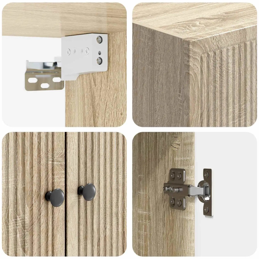 Mobiletto a muro Rovere Sonoma 66 x 34,5 x 90 cm 897887