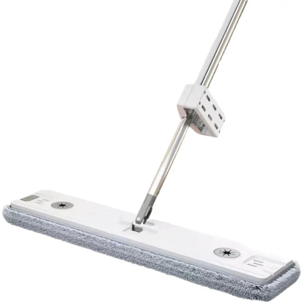 Trade Shop - Scopa Mocio Piatto Con Panni In Microfibra Strizzatore Per Pulizia Lava Pavimenti Casa -