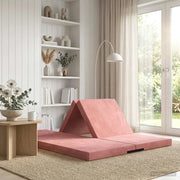 Divano Letto Pieghevole 140 x 67 x 45 cm Rosa 900278