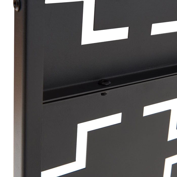 Parete divisoria in acciaio 200 x 100 x 50 cm nera 03_0009267