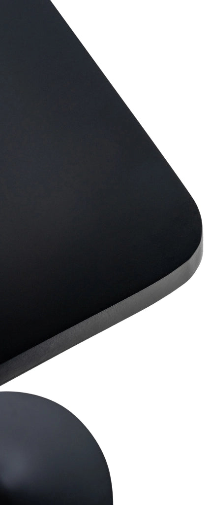Tavolino quadrato da appoggio con ripiano in legno nero/nero
