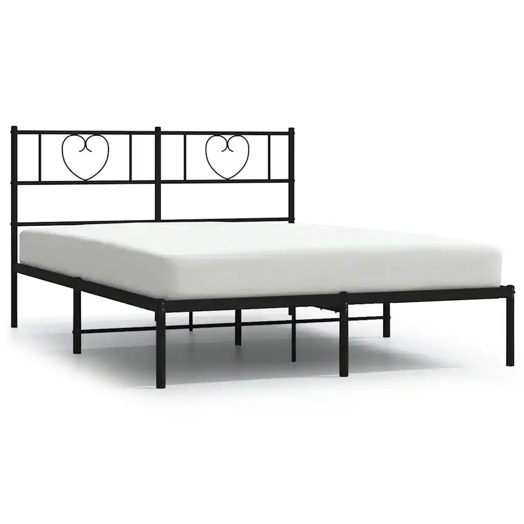 Giroletto con Testiera in Metallo Nero 160x200 cmcod mxl 126694