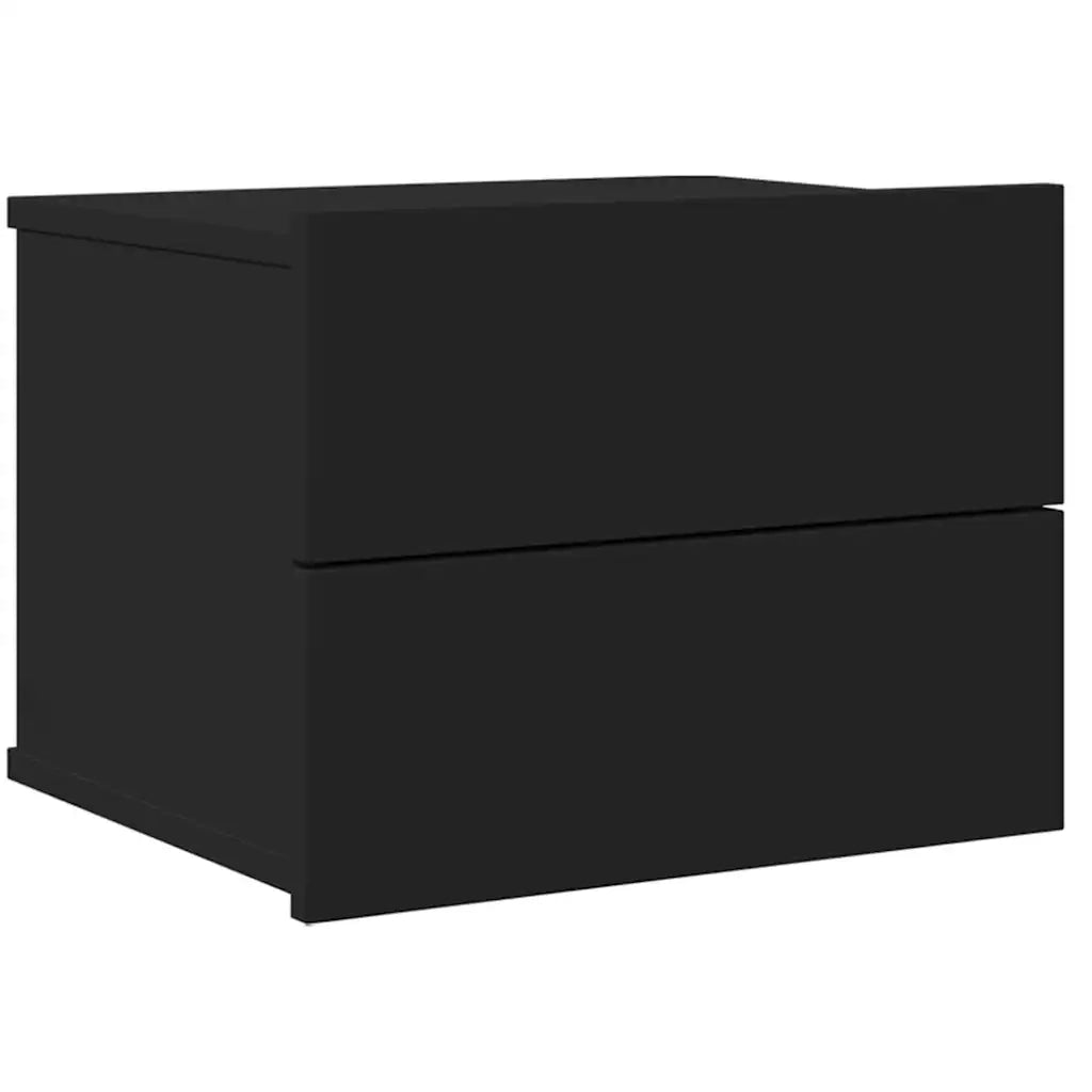 Comodino Nero 40x30x30 cm in Legno Multistrato 801055