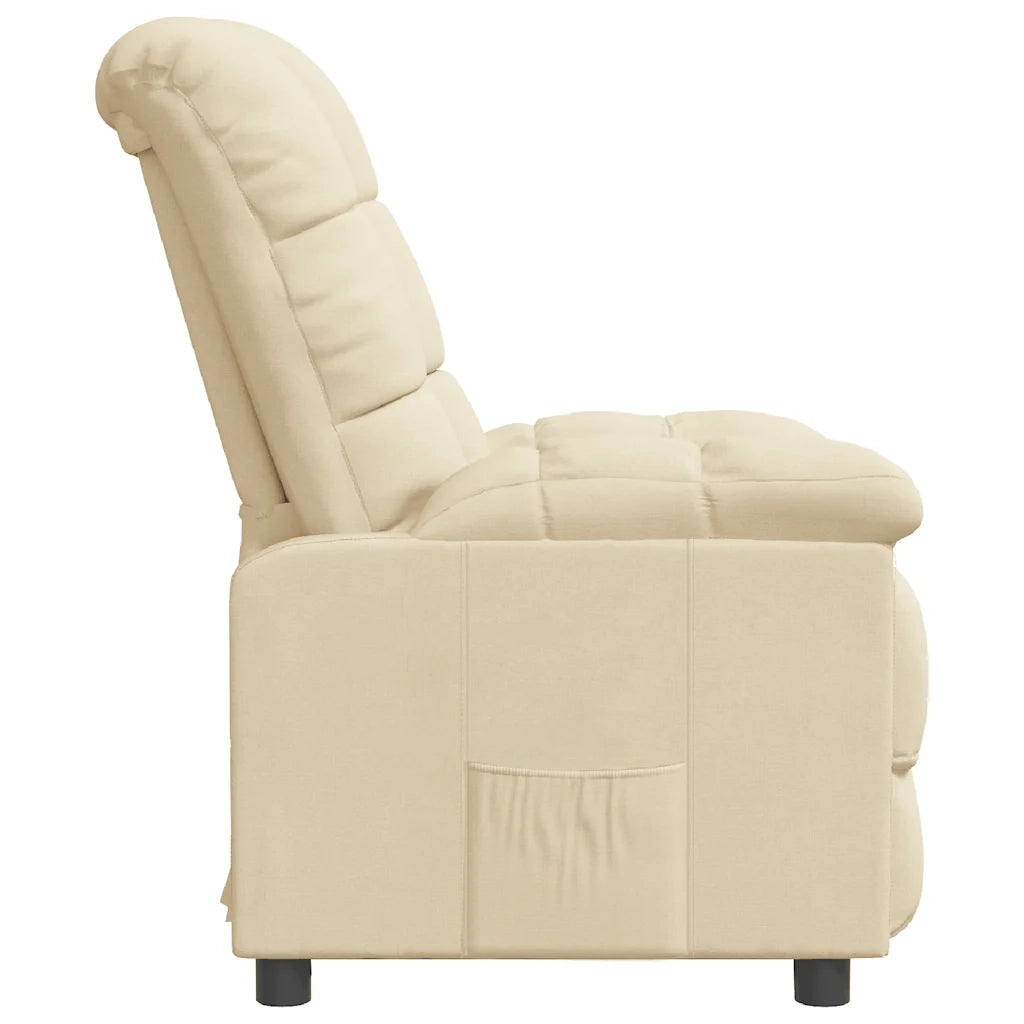 Poltrona Reclinabile Crema in Tessuto cod mxl 13698