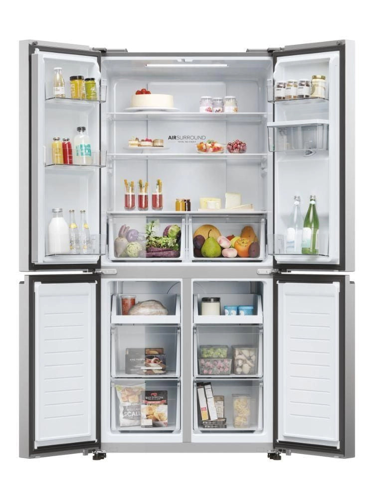 Haier Cube 83 Serie 3 HCR3818EWMM frigorifero side-by-side Libera installazione 463 L E Platino, Acciaio inox