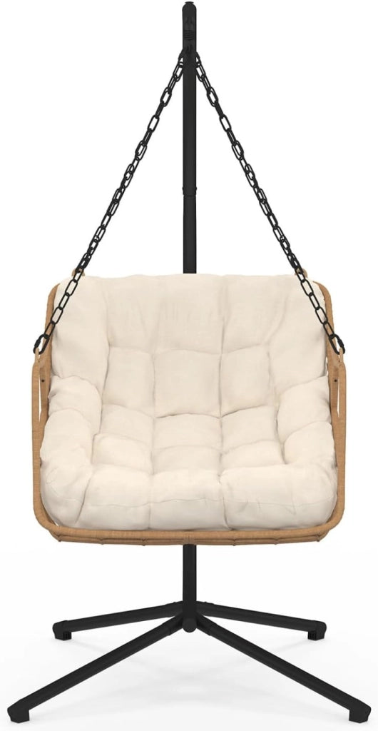 LOA reclinabile in Rattan Traforato con Cuscino Ecrù
