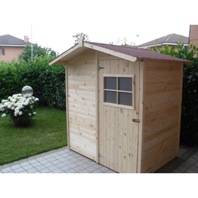 Casetta da giardino in legno da esterno con Pavimento, perline spessore 16mm  mod. C120 - 100001