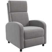 Poltrona relax reclinabile manuale con poggiapiedi ¨C zephmum ¨C grigio