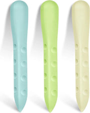 Tre Stuhi Gom Driangolare con Grip - Gomma di Gomma Universale per Scuole e Uffici - Blu Verde Giallo