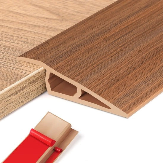 Profilo di transizione in PVC autofibro, profilo di transizione per regolazione di altezza, profilo di transizione per pavimenti in parquet, laminati, listelli