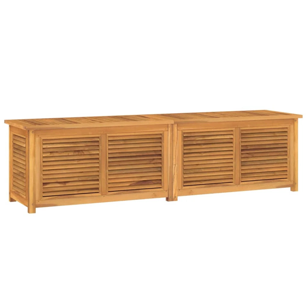 Scatola e borsa portaoggetti da giardino 200 x 50 x 53 cm in legno massello di teak 02_0013133