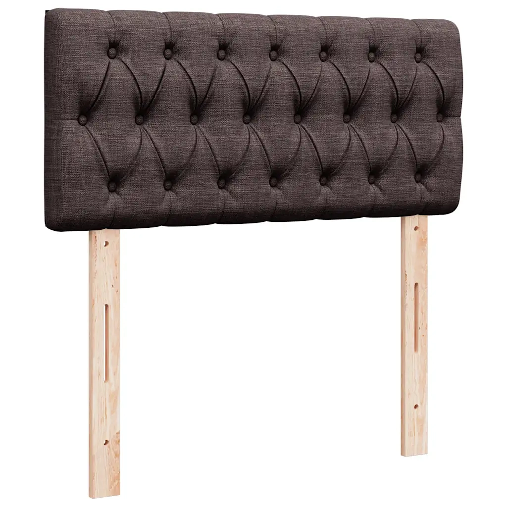 vidaXL Pouf Letto con Materasso Marrone Scuro 100x200 cm in Tessuto