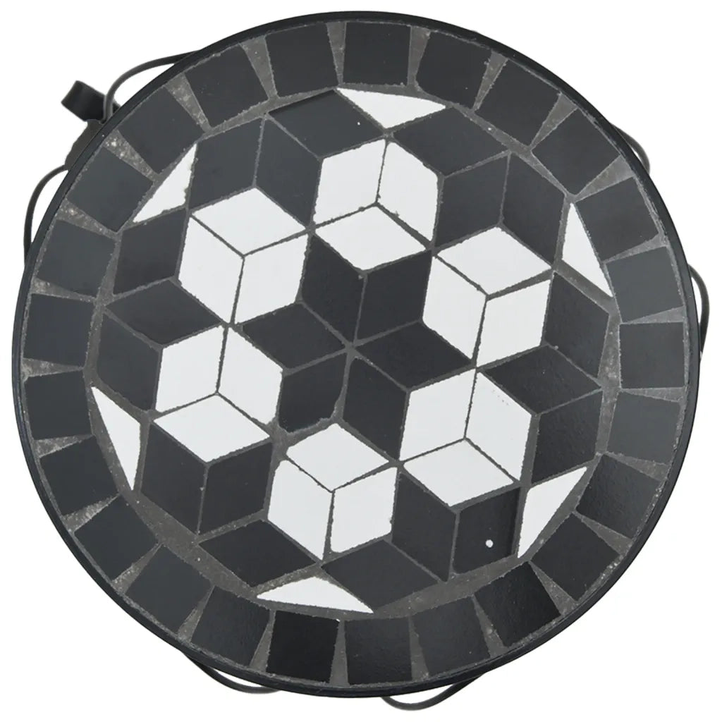 Supporti per piante | Sostegno per piante 3 pz Nero e Bianco in Ceramica