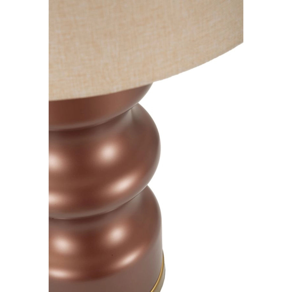 Lampada da Tavolo VKH726, Marrone, Vetro, 69,5x40,5x40,5 cm