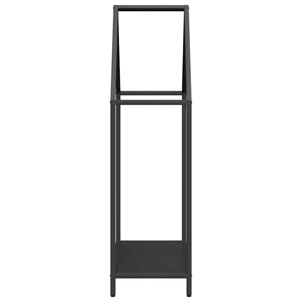 Rastrelliera per Legna da Ardere Nera 60x25x90 cm