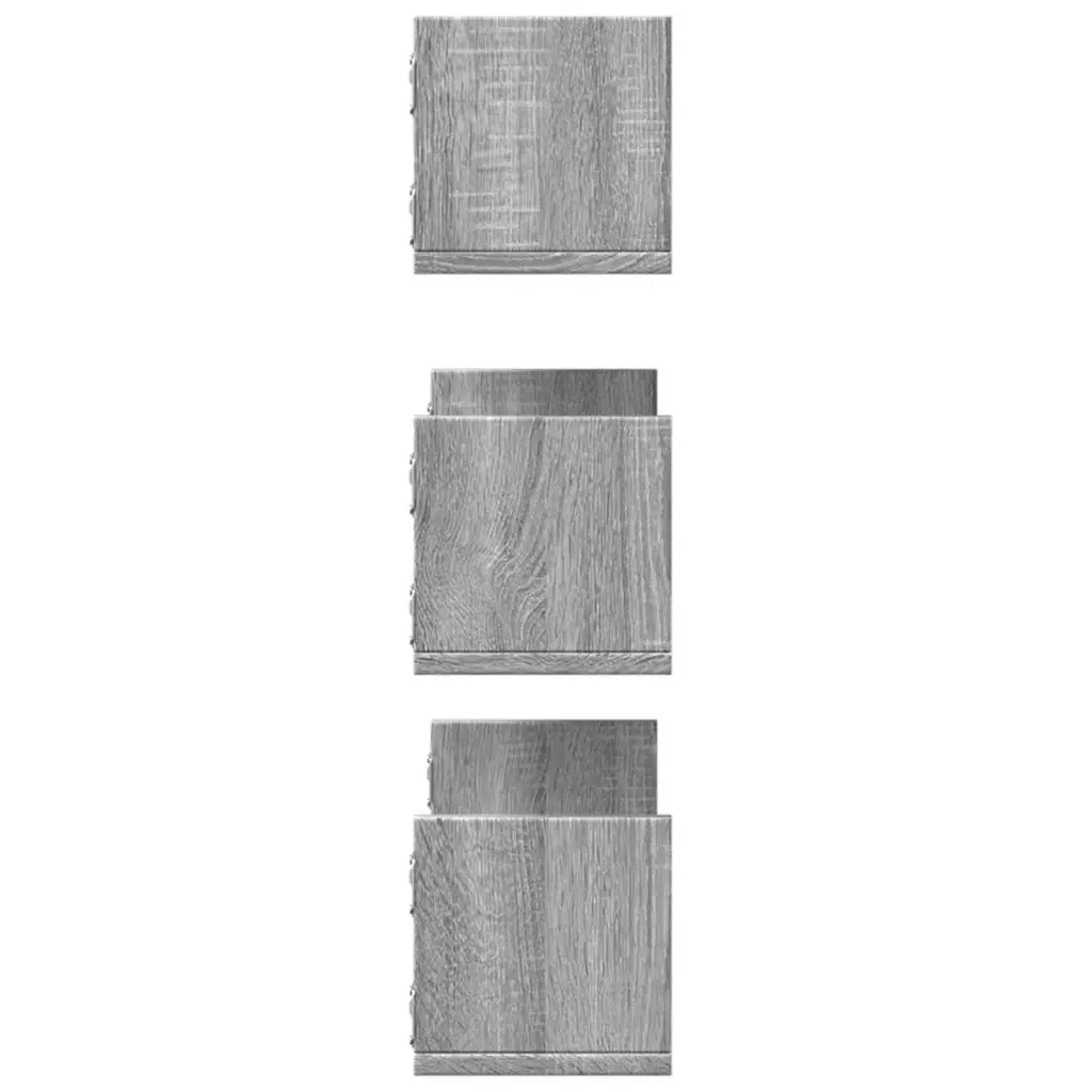2 pz Mensole a Parete | Scaffale Parete | Ripiano a parete Grigio Sonoma 58x18x18 cm in Truciolato