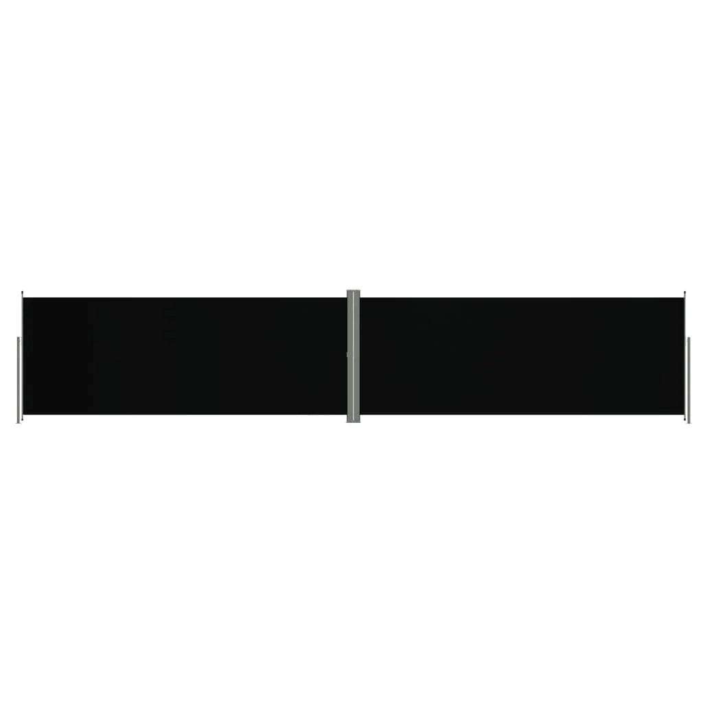Tenda da sole laterale retrattile/schermo privacy per patio giardino terrazza balcone 200 x 1000 cm nero 02_0007444