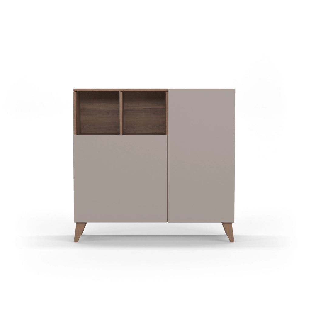 Scarpiera Herdasa effetto noce ante sabbia 87x90x27