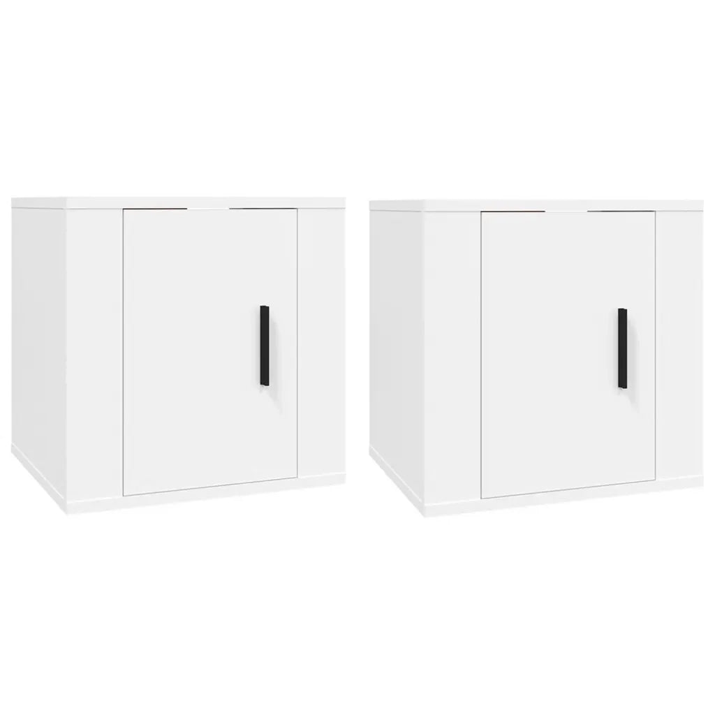 Mobili Porta TV a Parete 2 pz Bianco 40x34,5x40 cm 816641