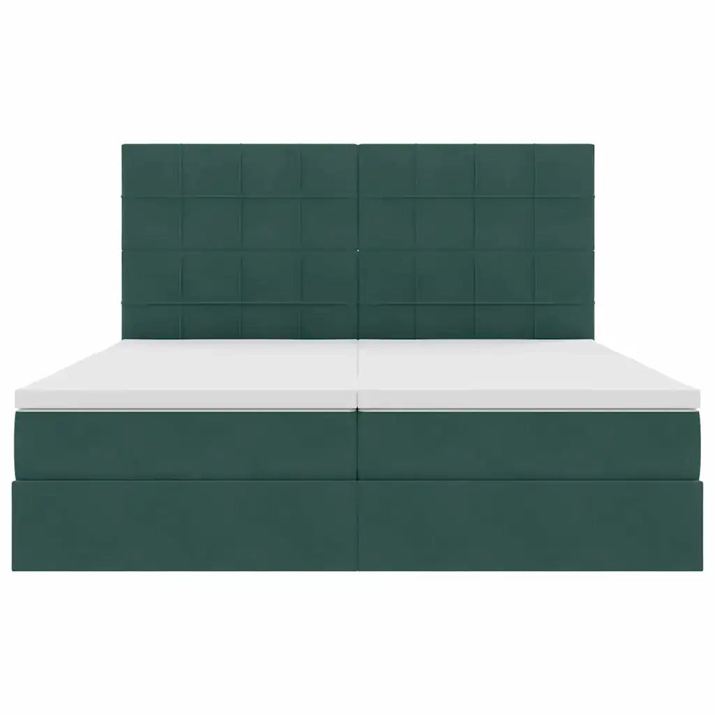 Letto con Contenitore Verde Scuro 180 x 200 cm Velluto