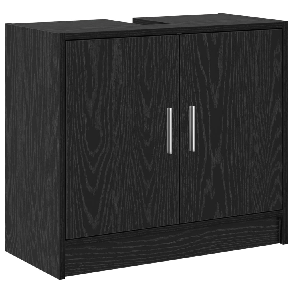 Mobile Lavabo Rovere Nero 63x29x55 cm Legno Ingegnerizzato