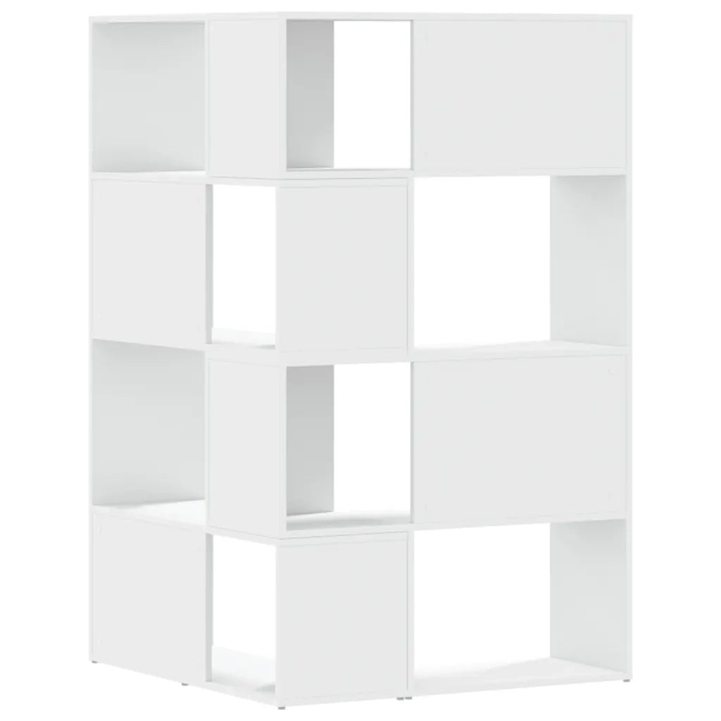 Libreria Angolare 4Ripiani Bianca 85x85x140cm Legno Multistrato 3307810