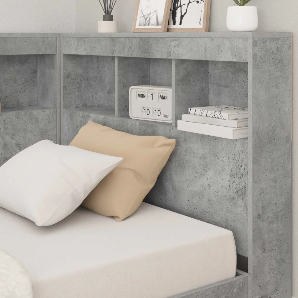 Testata contenitore Grigio cemento 100 cm Legno multistrato 3335464