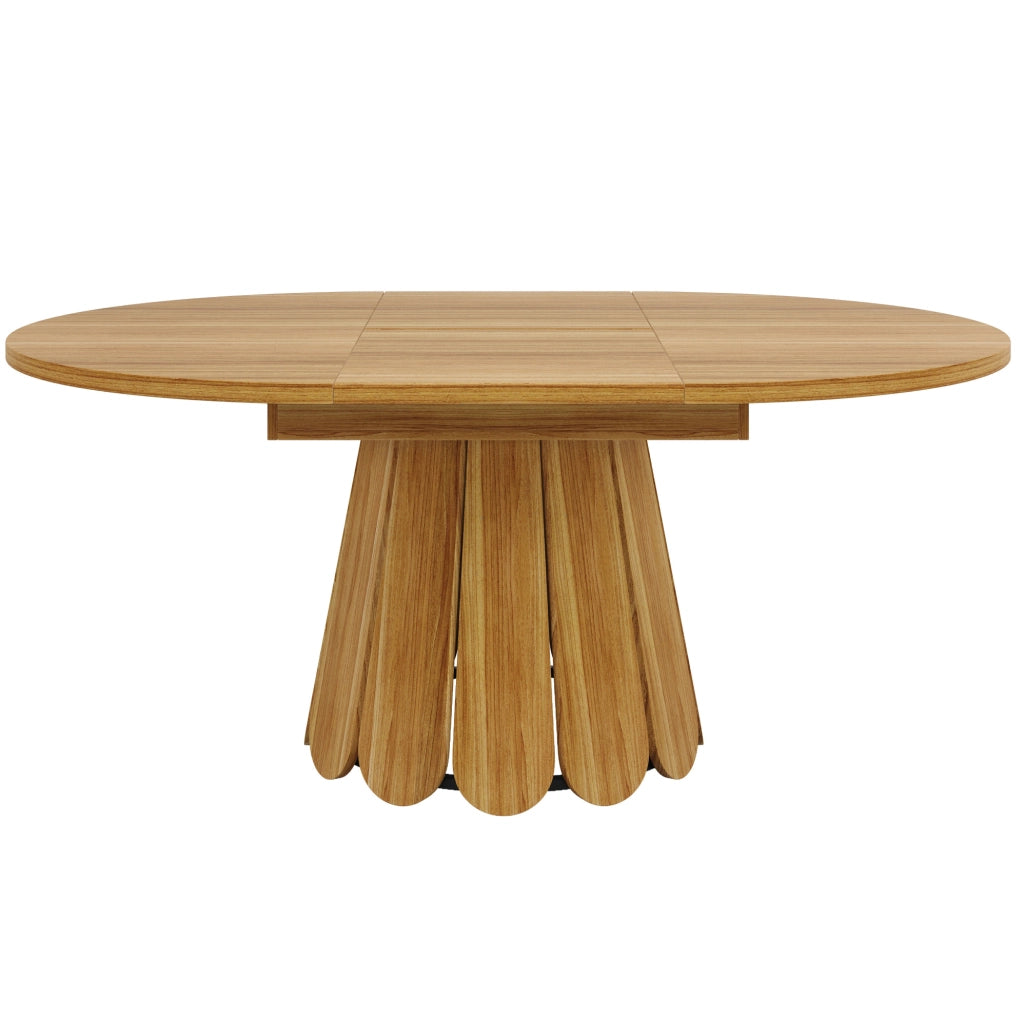 Tavolo da pranzo allungabile 118(158)x118x76.8 cm; MDF e metallo marrone