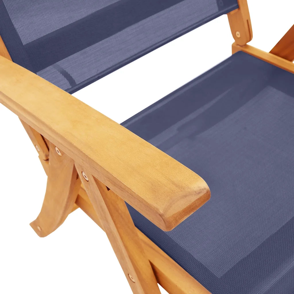 Set Pranzo da Giardino 9pz Legno Massello di Acacia e Textilene 3279299