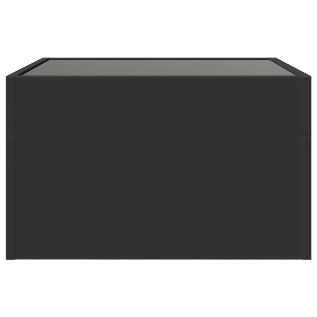 Tavolino da Salotto con LED Infinity Nero 50x50x30 cm