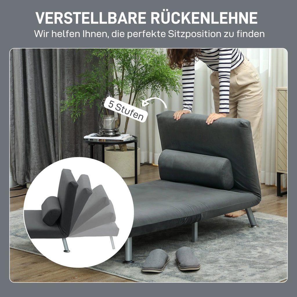 Letto Poltrona Klappbares Relaxsessel Regolabile ¨C zephmum ¨C 75x70x75 cm Grigio Scuro