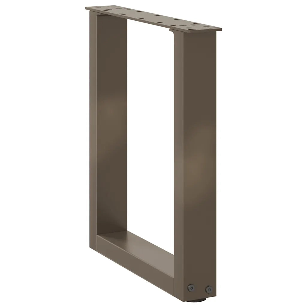 Gambe per Tavolino da Caffè a Forma di U 2 pz Acciaio Naturale 28x(42-43) cm Acciaio 4013151