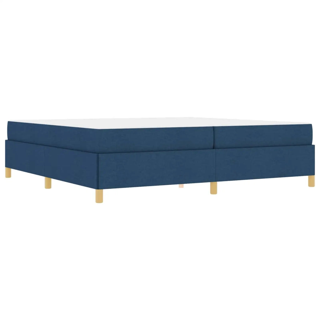 Struttura del letto con materasso Blu 200 x 200 cm Tessuto