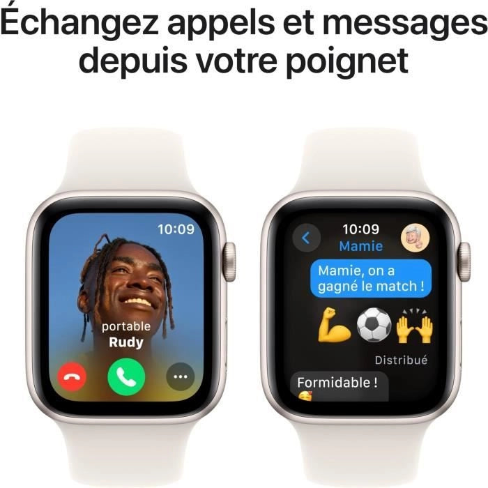 Apple Watch SE GPS - 44 mm - Cassa in alluminio Starlight - Cinturino sportivo Starlight - M/L
