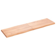 Piano Tavolo Marrone Chiaro 180x50x(2-6) cm Rovere Non Trattato 363977
