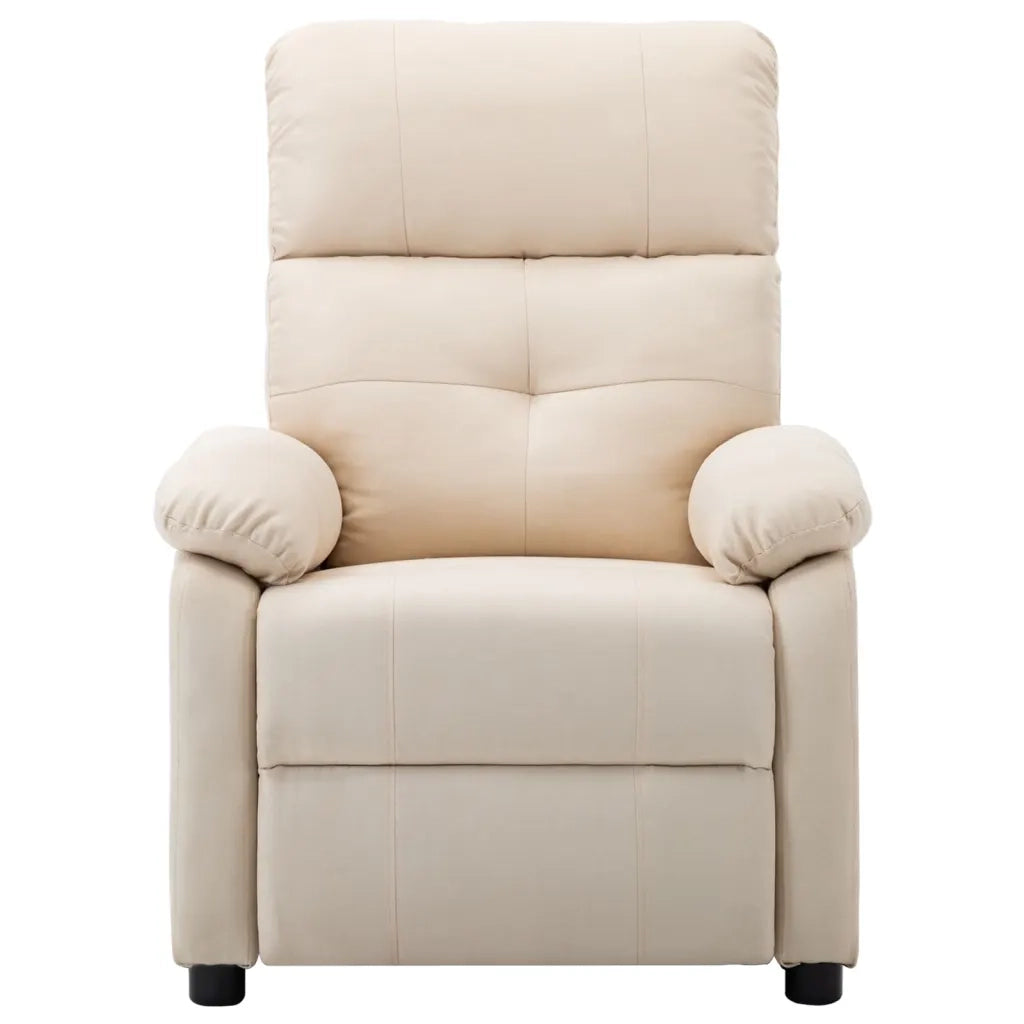 Poltrona massaggiante elettrica in Tessuto Crema 3074099